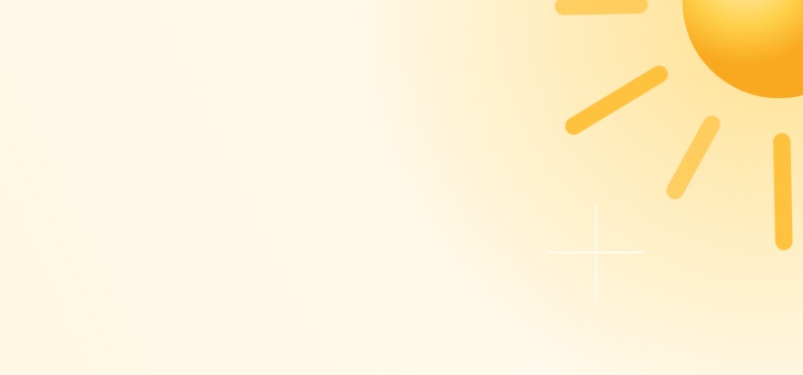 Sunny theme with a shining sun